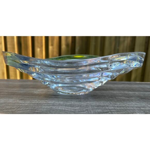 Ricci Casa Collection Caprice Art Deco Modern 24% Lead Crystal Bowl-Slovenia - Picture 6 of 12
